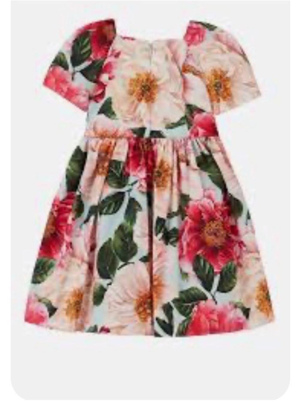 Dolce & Gabbana Pink, Cream & Green Floral Party Dress - Picture 5 of 5